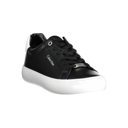 Calvin Klein Black Leather Women Sneaker Calvin Klein Black