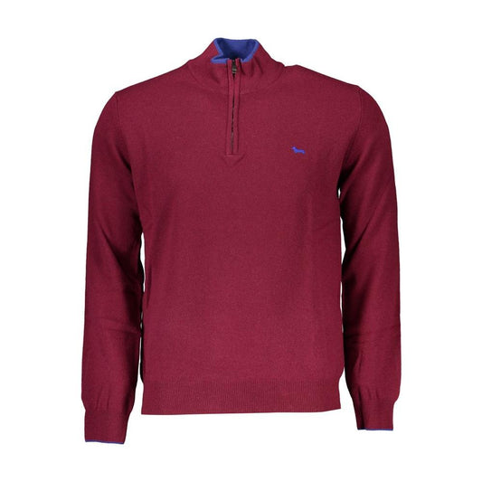 Harmont & Blaine Elegant Half-Zip Sweater with Embroidery Detail Harmont & Blaine Brown