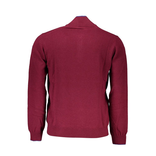 Harmont & Blaine Elegant Half-Zip Sweater with Embroidery Detail Harmont & Blaine Brown