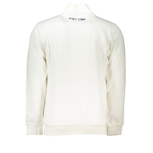 La Martina Elegant White Fleece Sweatshirt - Regular Fit La Martina Beige