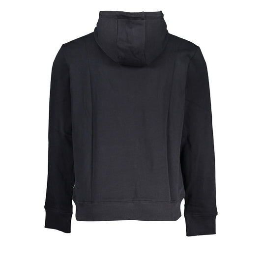 Napapijri Sleek Black Cotton Hooded Sweatshirt Napapijri Dark Slate Gray