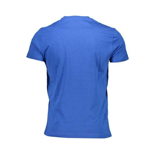 Diesel Blue Cotton Men T-Shirt Diesel Steel Blue