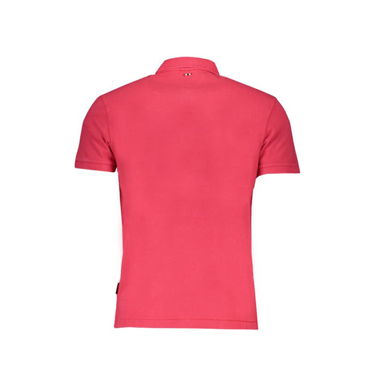 Napapijri Pink Cotton Polo Shirt Napapijri Tomato