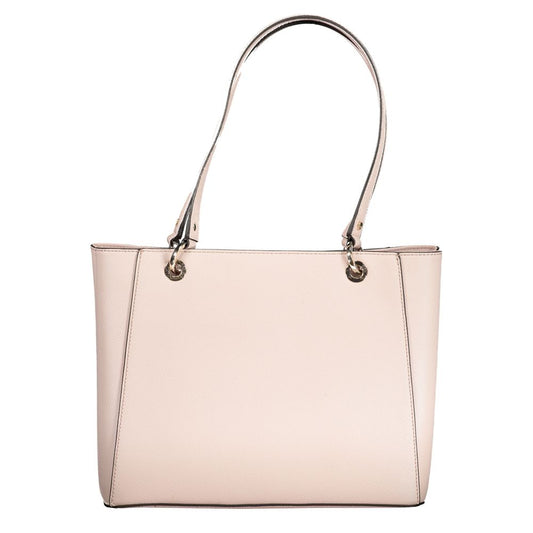 Guess Jeans Pink Polyethylene Handbag Guess Jeans Antique White