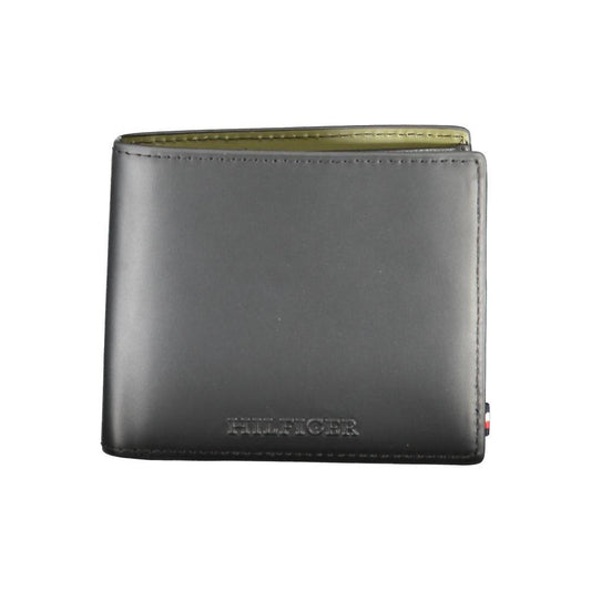 Tommy Hilfiger Black Leather Wallet Tommy Hilfiger Dim Gray
