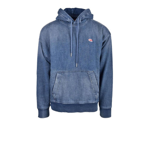 Diesel Blue Cotton Sweater Diesel Dim Gray