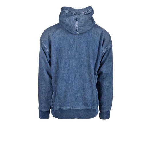 Diesel Blue Cotton Sweater Diesel Dark Slate Blue