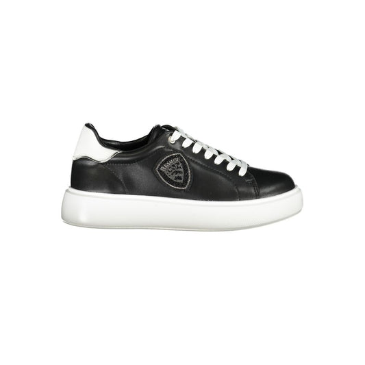 Blauer Black Leather Women Sneaker Blauer Dark Slate Gray