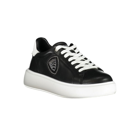Blauer Black Leather Women Sneaker Blauer Beige