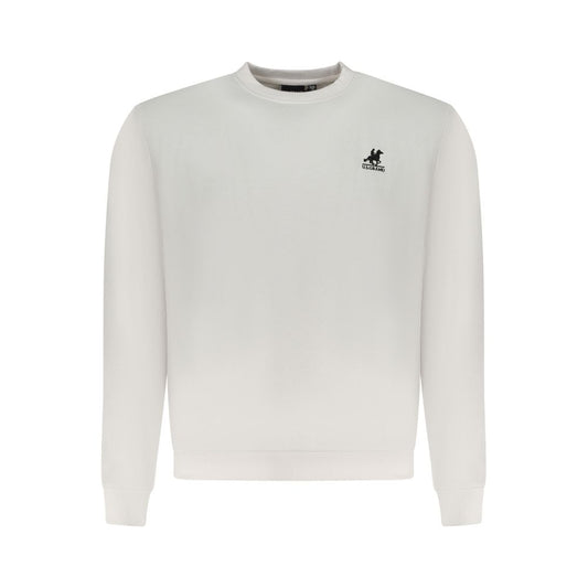 U.S. Grand Polo White Cotton Sweater U.S. Grand Polo Light Gray