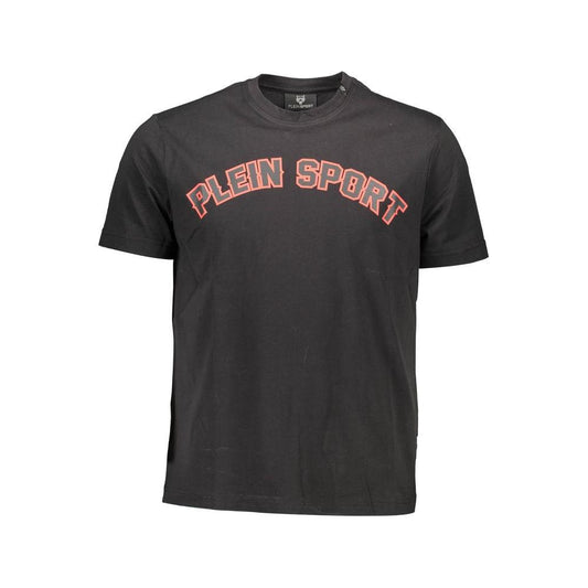 Plein Sport Black Cotton Men T-Shirt Plein Sport Dark Slate Gray