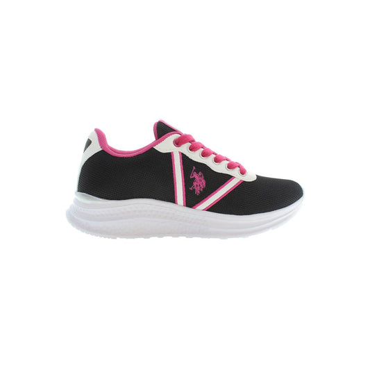 U.S. POLO ASSN. Black Polyester Women Sneaker U.S. POLO ASSN. Light Gray
