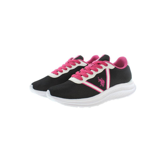 U.S. POLO ASSN. Black Polyester Women Sneaker U.S. POLO ASSN. Light Gray