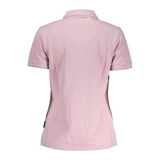 Napapijri Pink Cotton Women Polo Shirt Napapijri Thistle