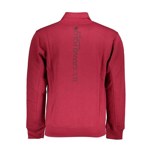 U.S. Grand Polo Elegant Fleece Long Sleeve Sweatshirt - Pink U.S. Grand Polo Brown