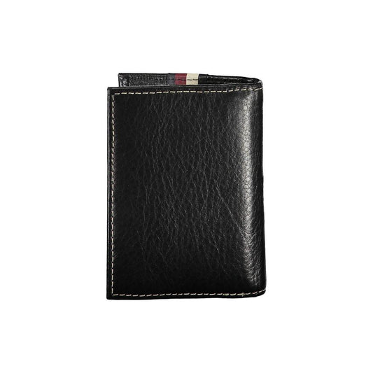 Tommy Hilfiger Black Leather Men Cardholder Tommy Hilfiger Black