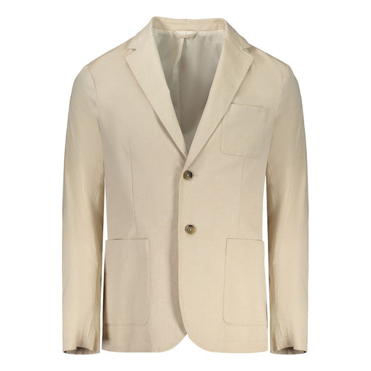 Guess Jeans Beige Cotton Jacket Guess Jeans Gray