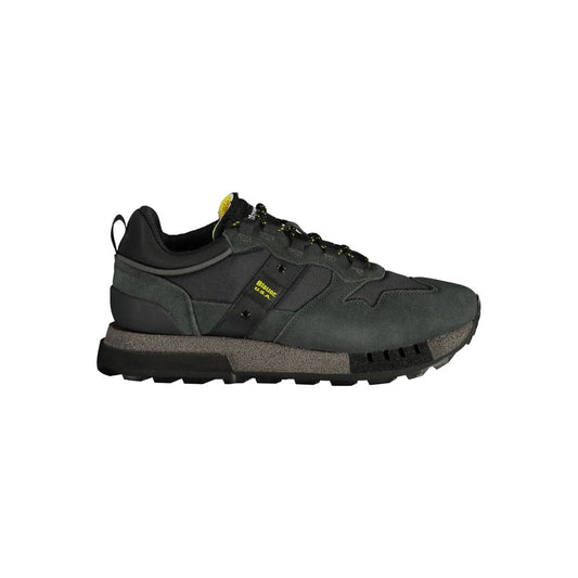 Blauer Black Polyethylene Men Sneaker Blauer Dark Slate Gray