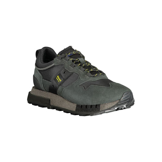 Blauer Black Polyethylene Men Sneaker Blauer Dark Slate Gray