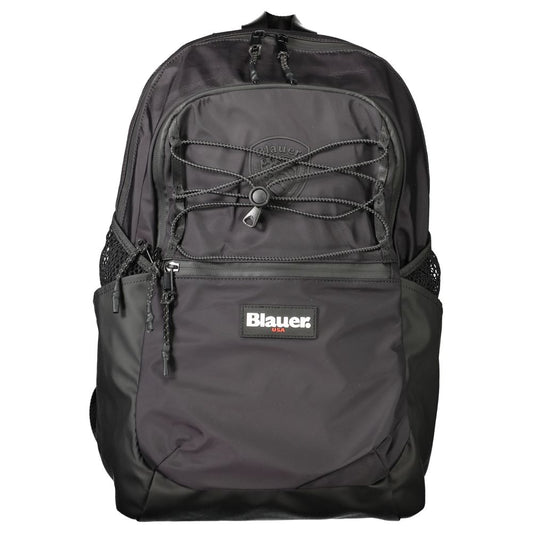 Blauer Black Polyester Men Backpack Blauer Dark Slate Gray