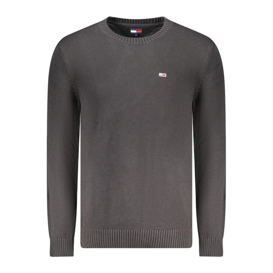 Tommy Hilfiger Black Cotton Men Sweater Tommy Hilfiger Dark Slate Gray