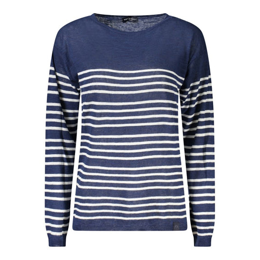 North Sails Blue Cotton Women Sweater North Sails Dark Slate Gray