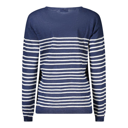 North Sails Blue Cotton Women Sweater North Sails Dark Slate Gray