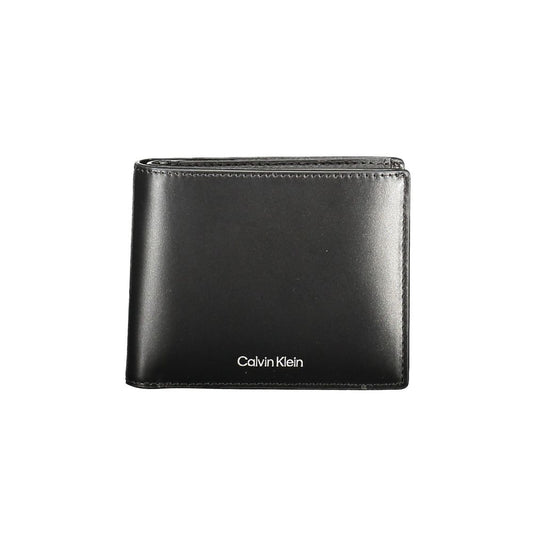 Calvin Klein Black Leather Men Wallet Calvin Klein Dark Slate Gray