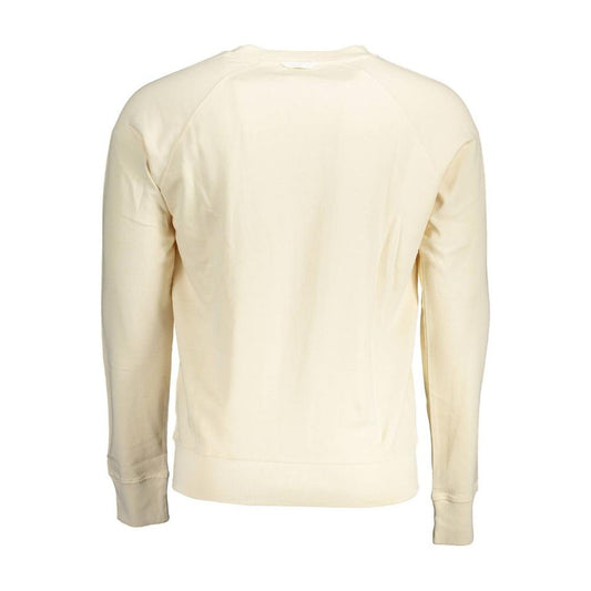 Gant Beige Cotton Men Sweater Gant Antique White