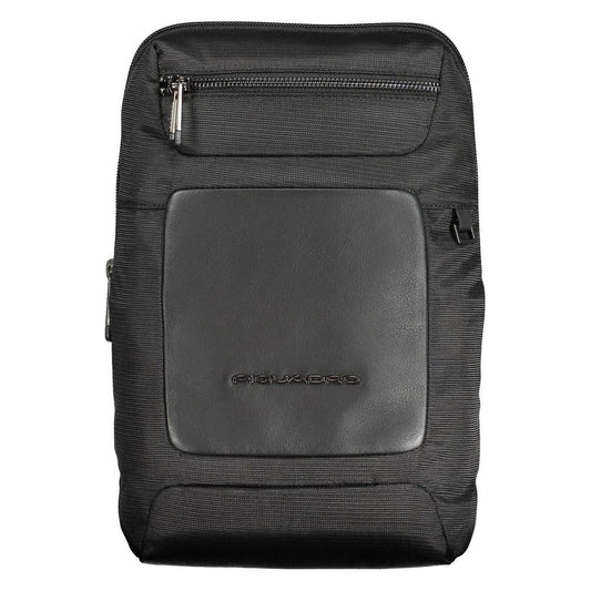 Piquadro Black Recycled Polyethylene Men Shoulder Bag Piquadro Dark Slate Gray