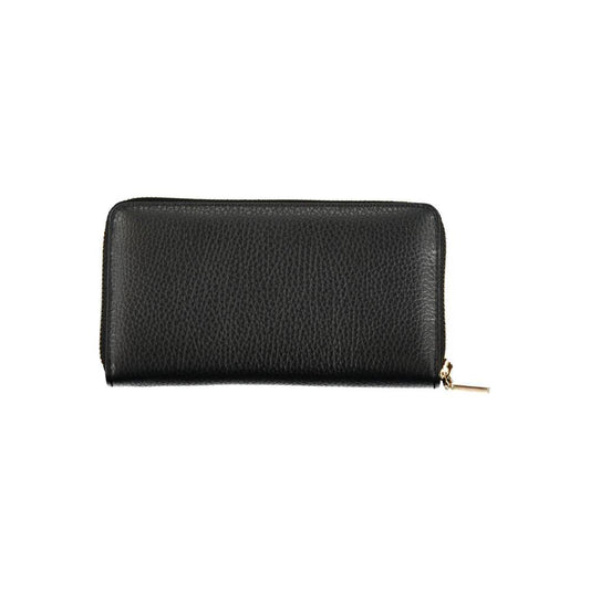 Coccinelle Elegant Leather Wallet with Multiple Compartments Coccinelle Dark Slate Gray