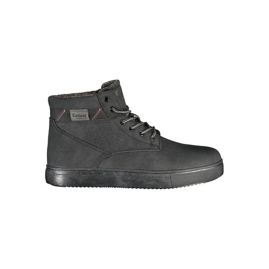 Carrera Chic Black Lace-up Boots with Contrast Details Carrera Dark Slate Gray
