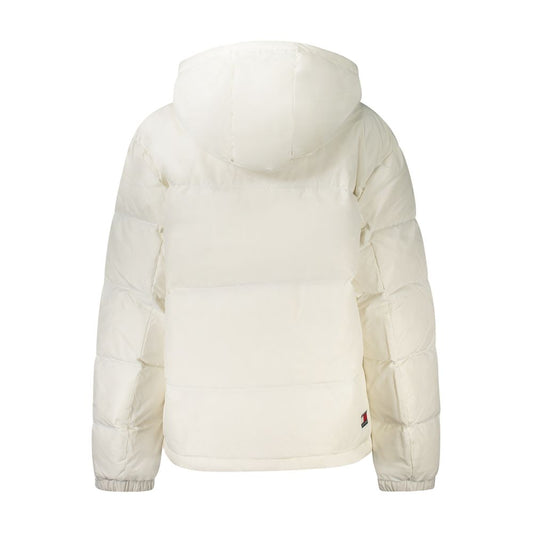 Tommy Hilfiger White Polyester Women Jacket Tommy Hilfiger Light Gray