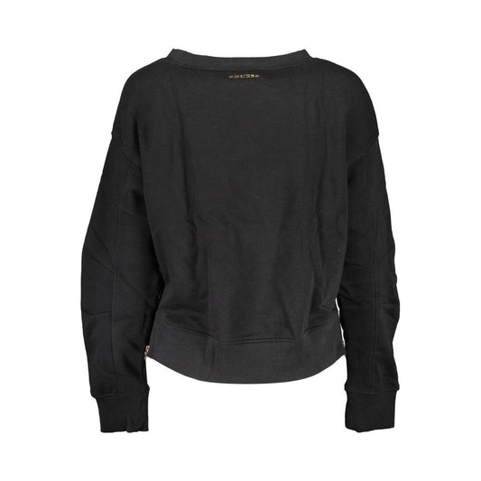 Guess Jeans Black Cotton Women Sweater Guess Jeans Dark Slate Gray