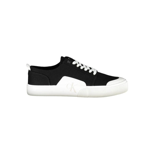 Calvin Klein Black Cotton Men Sneaker Calvin Klein Black