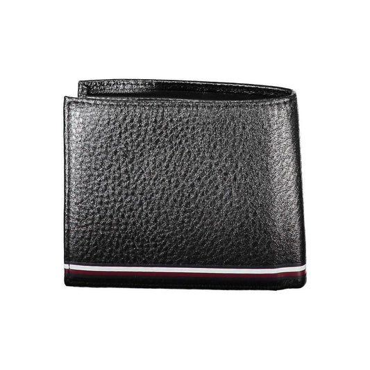 Tommy Hilfiger Black Leather Men Wallet Tommy Hilfiger Dark Slate Gray