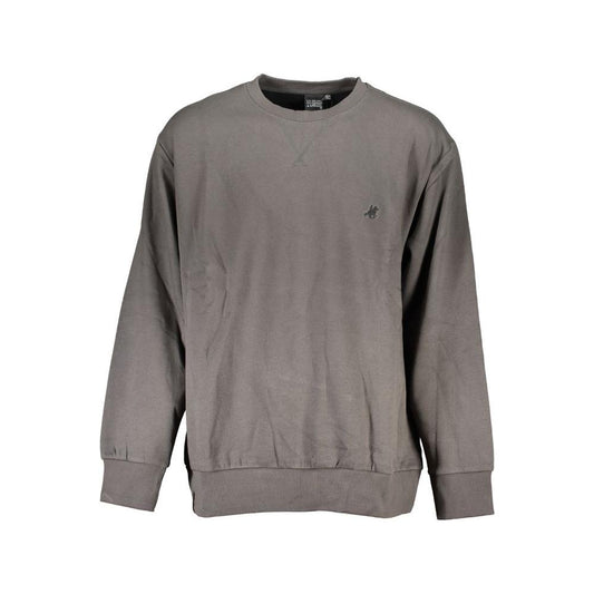 U.S. Grand Polo Gray Cotton Mens Sweater U.S. Grand Polo Dim Gray