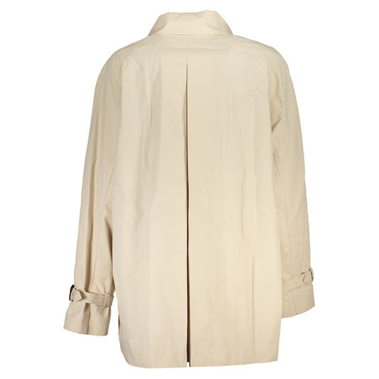 Tommy Hilfiger Beige Cotton Jackets & Coat Tommy Hilfiger Wheat
