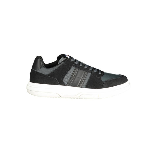 Tommy Hilfiger Black Leather Men Sneaker Tommy Hilfiger Dark Slate Gray