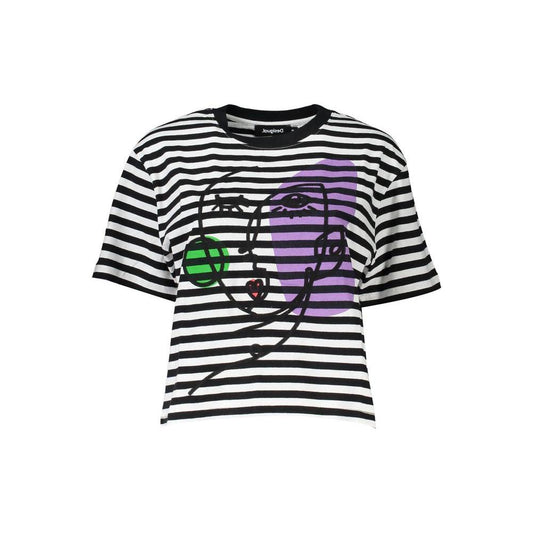 Desigual Black Cotton Women T-Shirt Desigual Dark Slate Gray