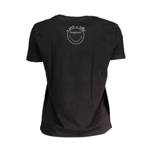 Desigual Black Cotton Women T-Shirt Desigual Black