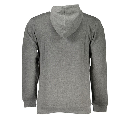 Sergio Tacchini Gray Cotton Men Hooded Sweater Sergio Tacchini Slate Gray