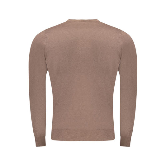 Cavalli Class Brown Viscose Men Sweater Cavalli Class Dim Gray