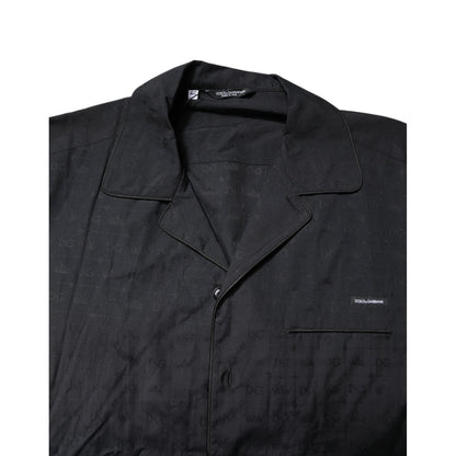 Dolce & Gabbana Black Cotton Men Pajama Set Sleepwear