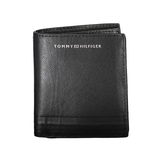 Tommy Hilfiger Black Leather Men Wallet Tommy Hilfiger Dark Slate Gray