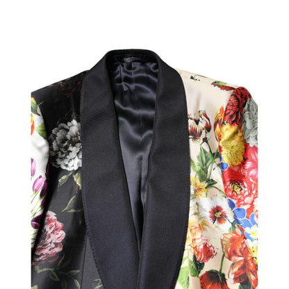 Dolce & Gabbana Multicolor Floral SICILIA Silk 3 Piece Suit