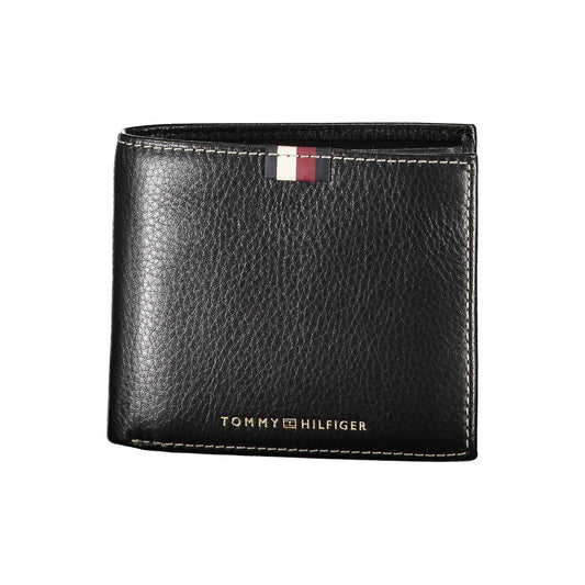 Tommy Hilfiger Black Leather Men Wallet Tommy Hilfiger Dark Slate Gray
