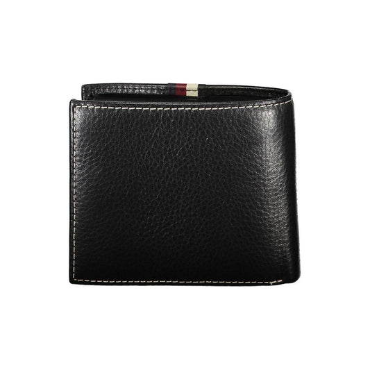 Tommy Hilfiger Black Leather Men Wallet Tommy Hilfiger Black