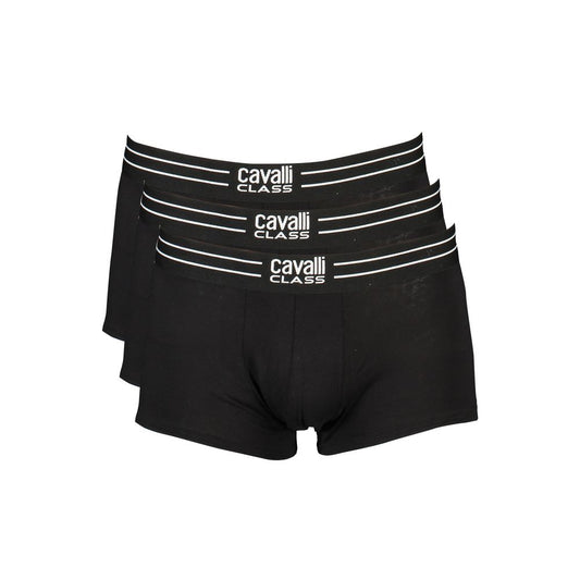 Cavalli Class Black Cotton Underwear Cavalli Class Black