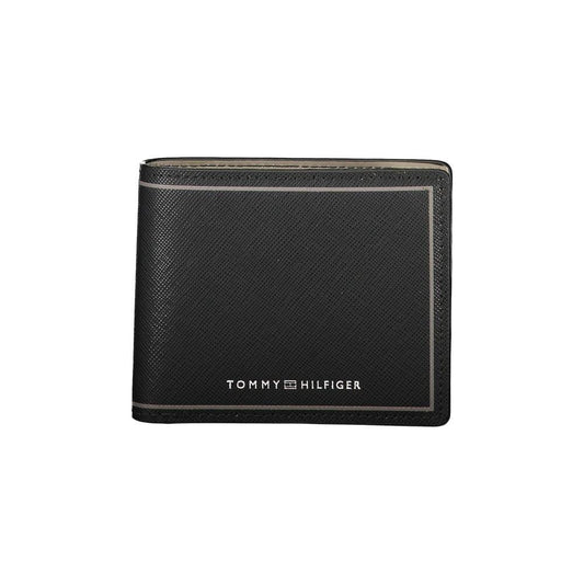 Tommy Hilfiger Black Leather Double Card Wallet Tommy Hilfiger Dark Slate Gray